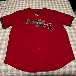 Marvel Scarlet Witch Maximoff baseball jersey